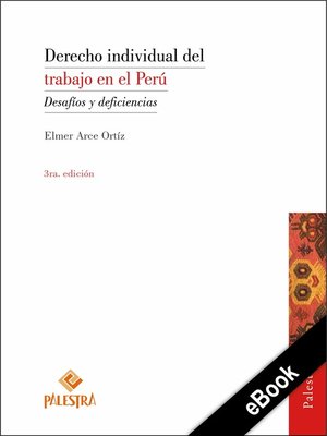 cover image of Derecho individual del trabajo en el Perú